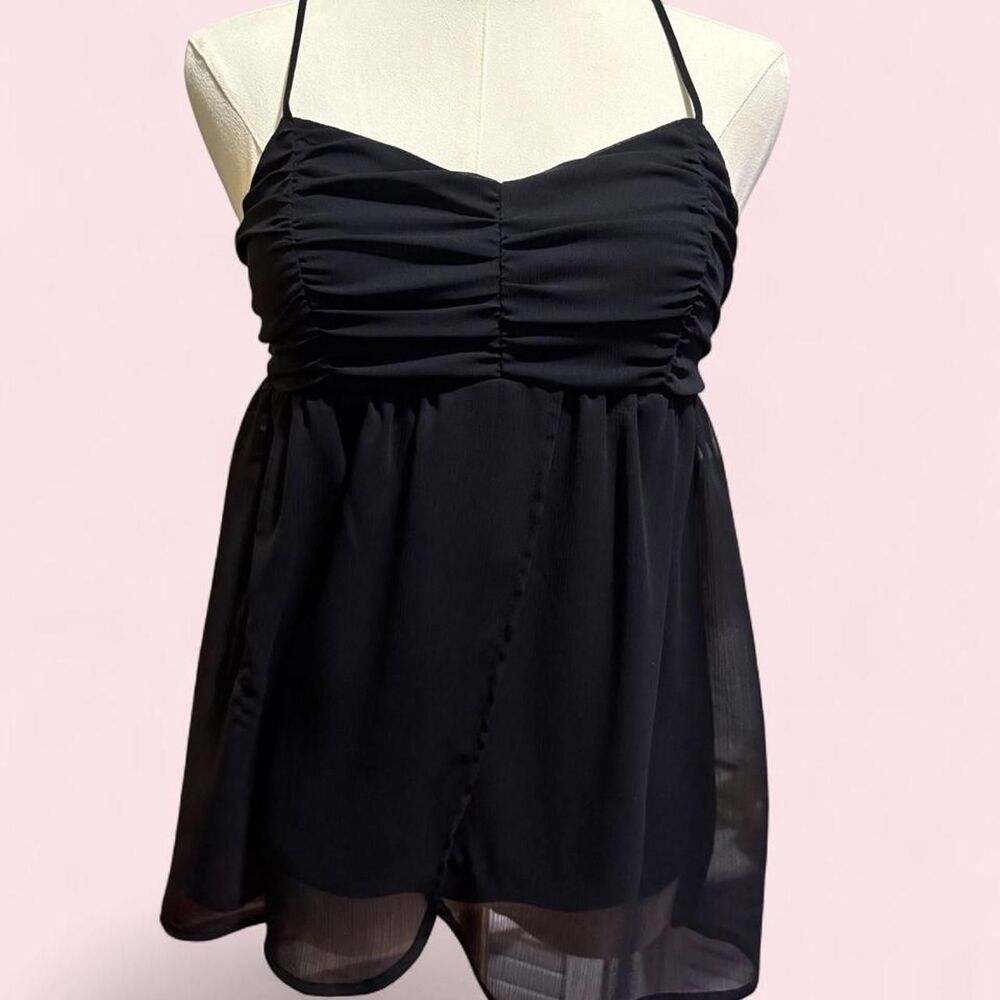 Candie’s Y2K Black Babydoll Cami